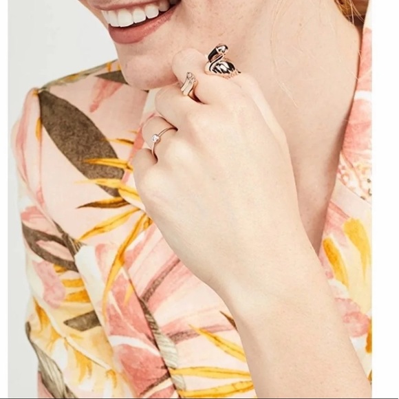 $88 Kate Spade ‘birds the word’ Flamingo Ring Silver - - Picture 2 of 5